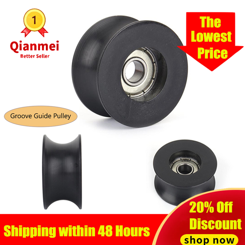 Nylon Roller Bearings 0840UU 8mm Groove Guide Pulley Sealed Rail Groove Ball Bearing Wheel