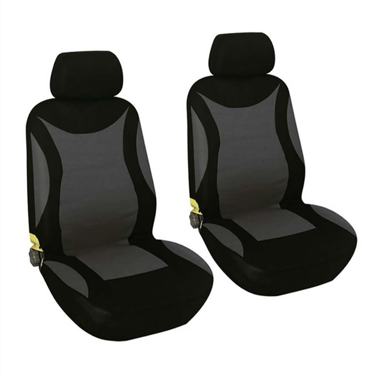 VOLVO 200 300 Universal Car Seat Covers Full Set Grey//Black Velour Fabric 14402