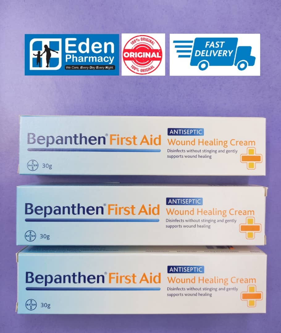 Bayer Bepanthen First Aid wound healing cream antiseptic ( 3 x 30g
