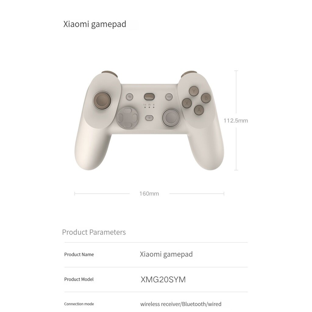 Xiaomi Gamepad Dual Mode Bluetooth Game Controller With Joystick 6-Axis Gyro Linear Motor Support Android/Windows/Pad/TV/PC