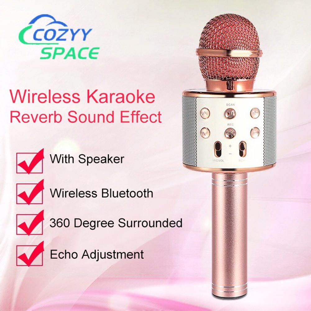 【CozyySpace】 WS858 Microphone Handheld Bluetooth Wireless Karaoke KTV Party Music Singing