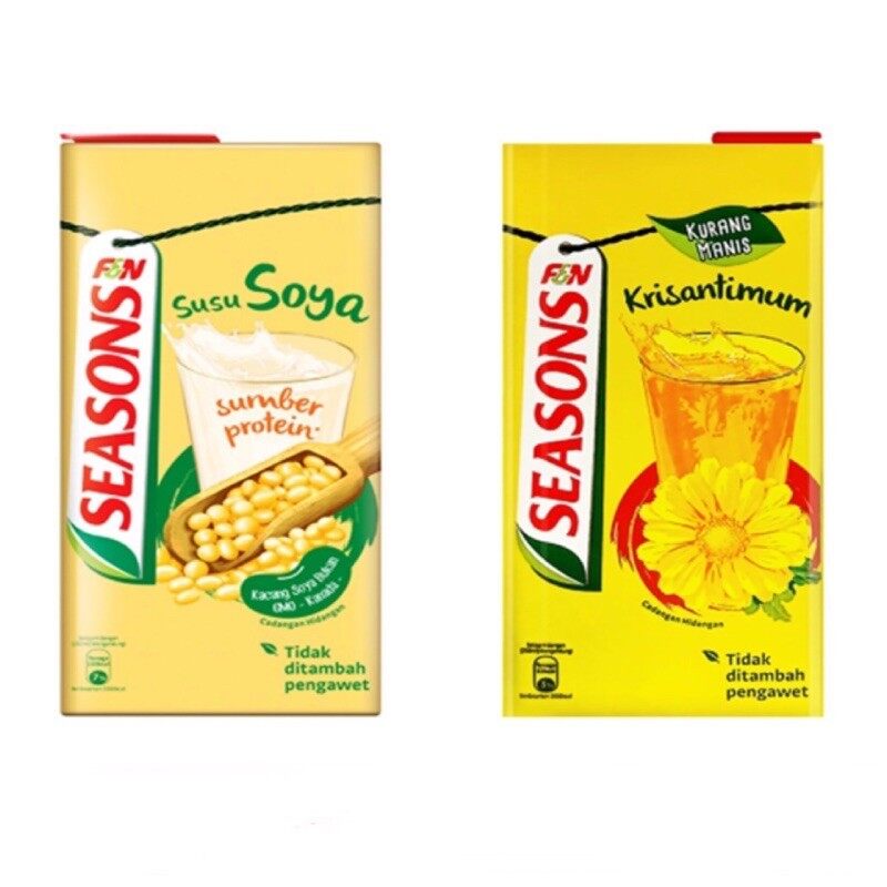 F N Season Air Kotak 1l Susu Soya Teh Bunga Soya Bean Chrysanthemum Tea Lazada