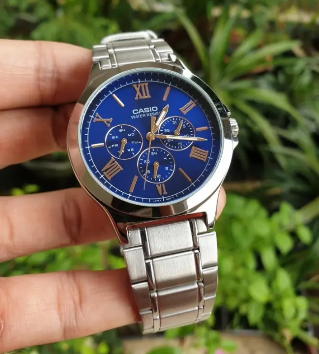 casio mtp blue
