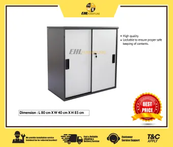 Ehl Furniture Office Cabinet Sliding Door Diy Self Assembly