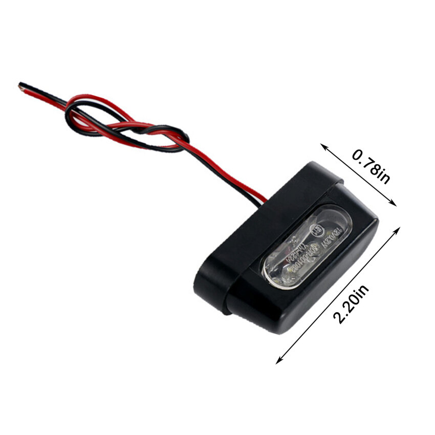 1 PCS 12V Universal LED Motorcycle Tail Brake Rear License Plate Light
