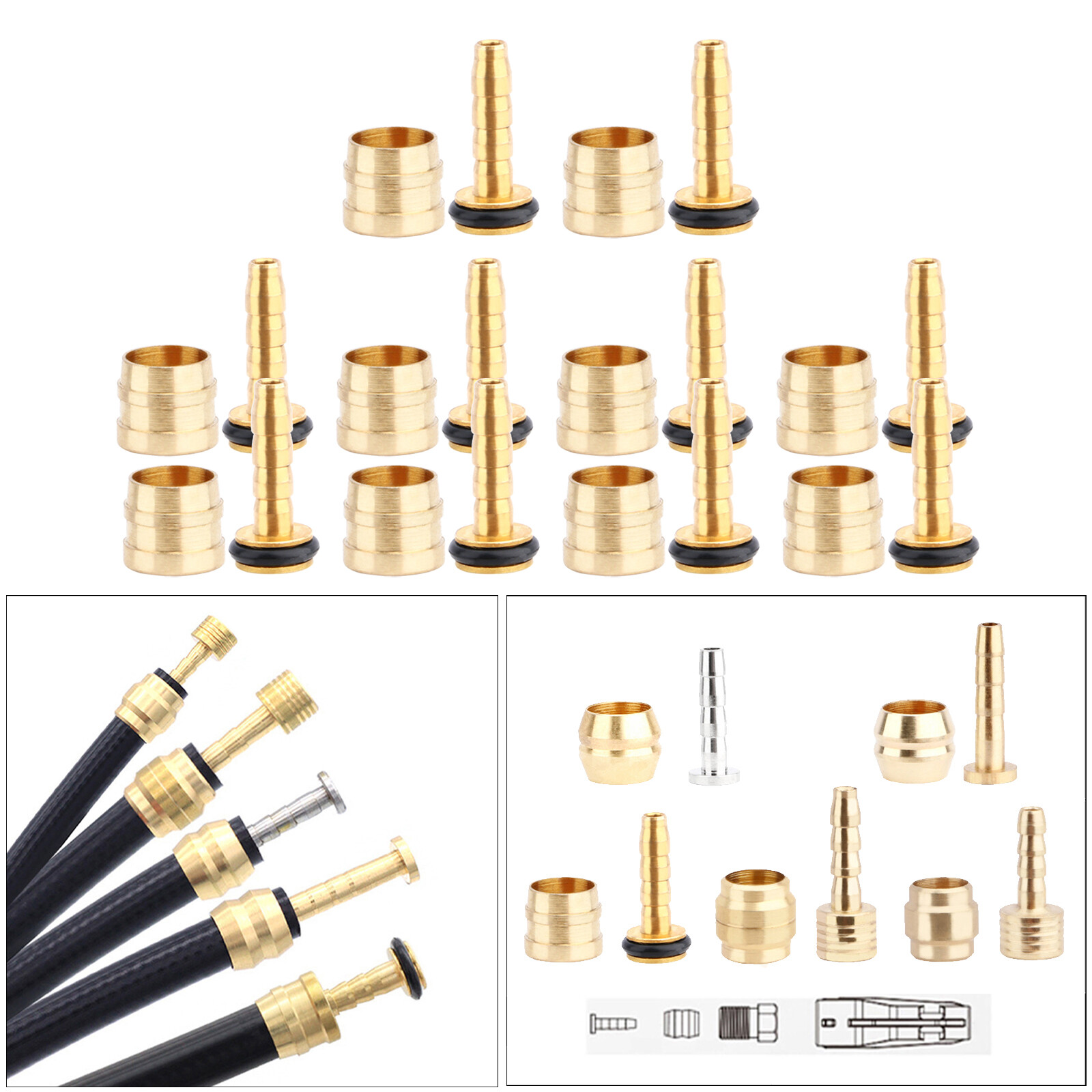 Wdair 10pcs bicycle brake oil needle head suit for shimano bh90/59