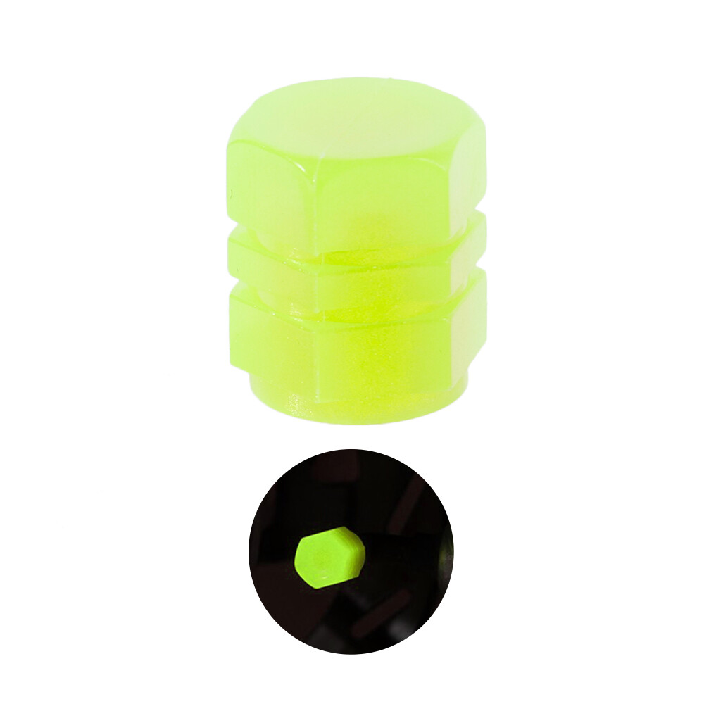 4pcs Luminous Tire Valve Cap Car Motorcycle Bike Wheel Hub Glowing Valve Cover Tire Decoration Auto Styling Accessories