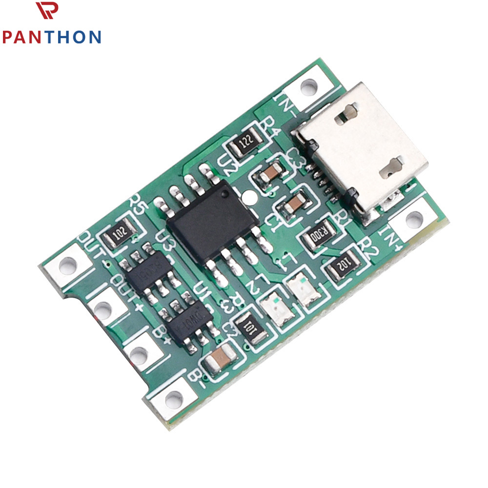 PANTHON 3.7V 4.2V Charge Discharge Integrated Module for 18650 Lithium Battery Charging Boost Protection PCB Board Module
