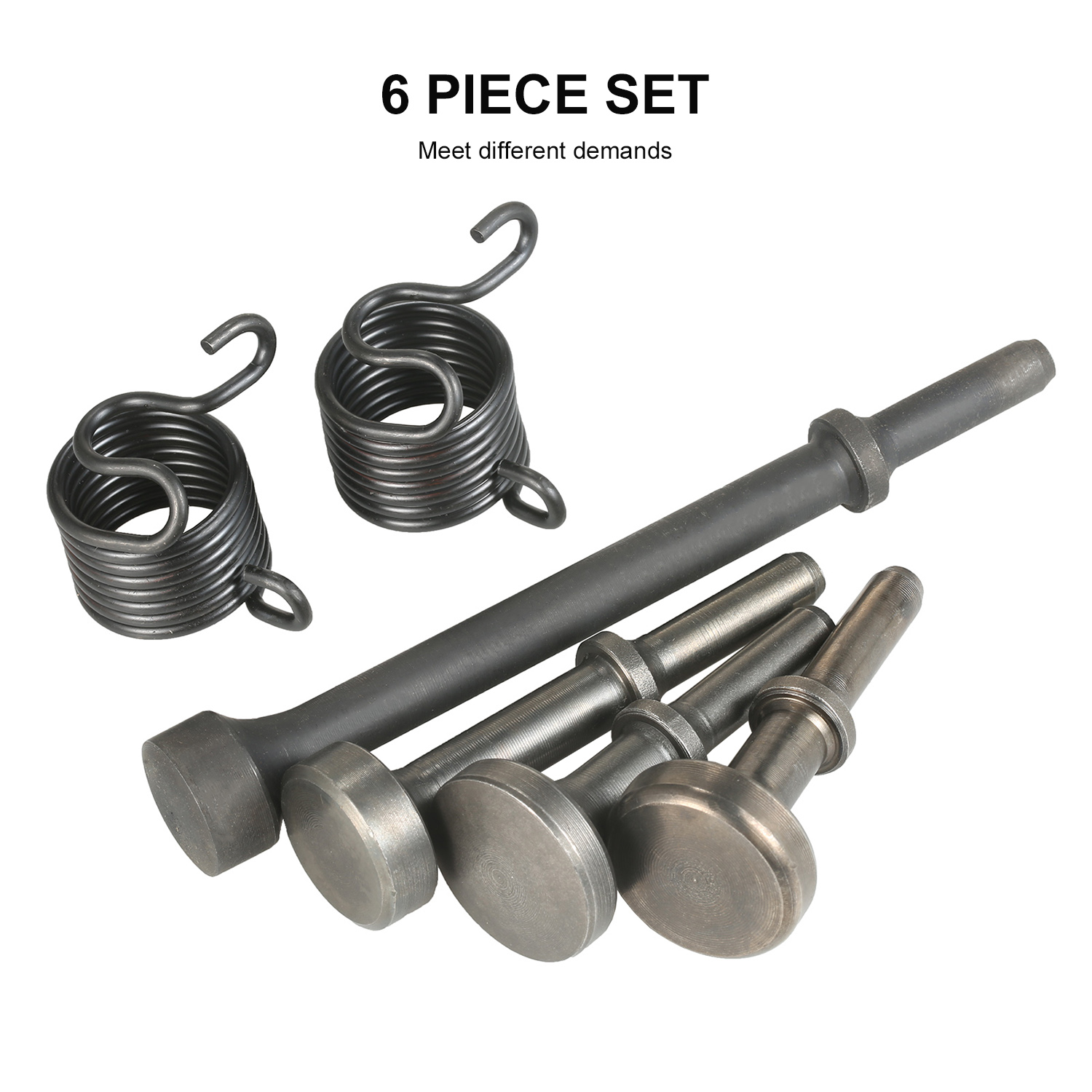 NANWEI 6-Piece Smoothing Pneumatic Air Hammer Bit Set 40Cr Steel Pneumatic Chisel Bits with Spring