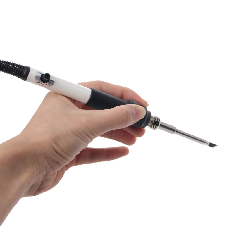 T12 DC 12-24V 75W Mini Electric Soldering Iron Adjustable Temperature+Tip