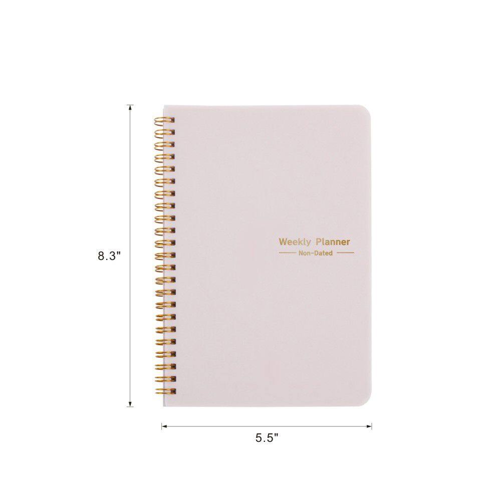 DKVNK DIY PU Leather Organizer Notebook Loose-Leaf Diary Weekly Planner Office School Supplies Ring Binder Planner Notebook A5 Agenda Notebook Notebook Cover Binder Cover