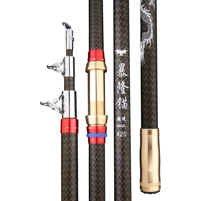 DEUKIO Fishing rod 5 layer fiberglass sea rod long throw rod fishing
