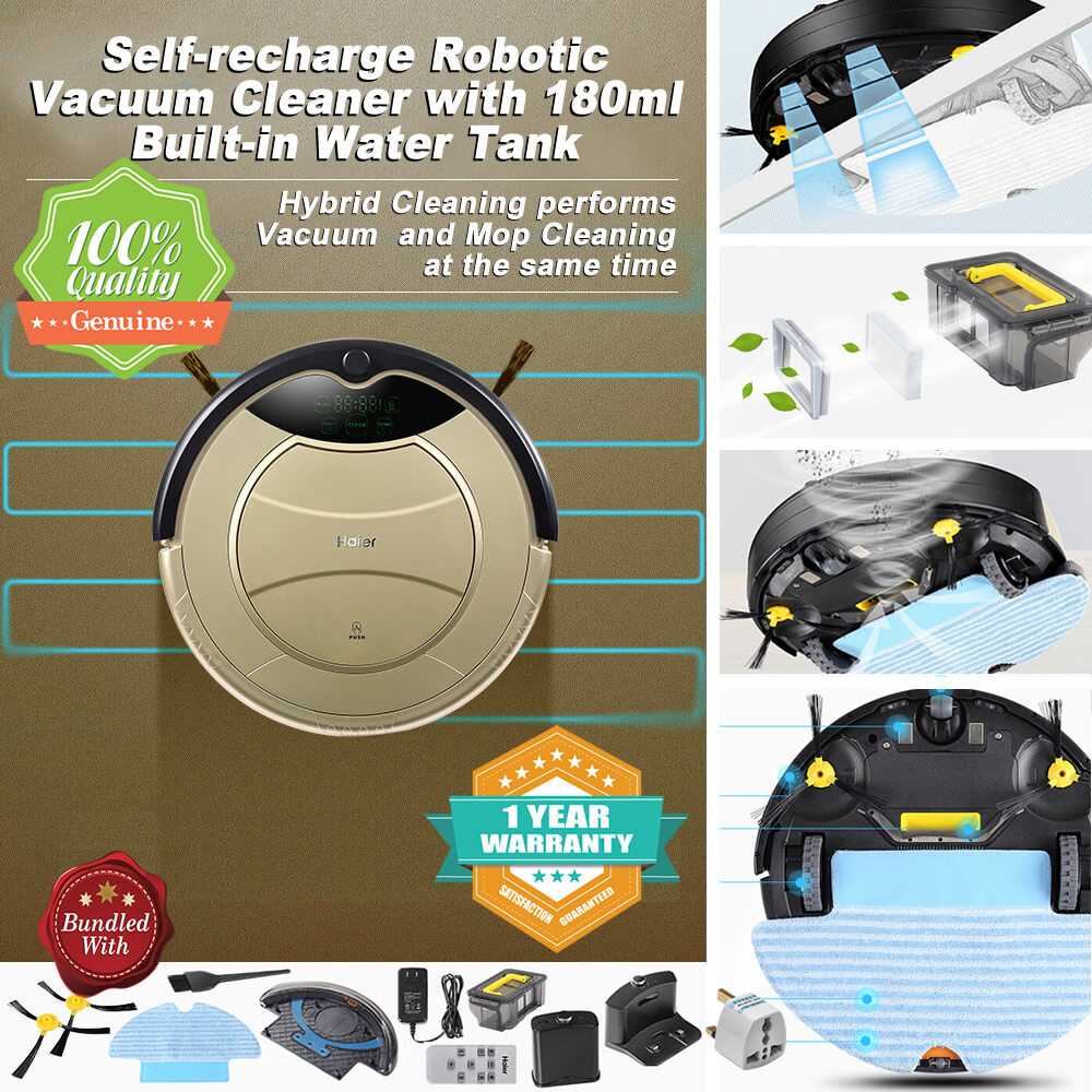 Haier Robotic Vacuum Cleaner ORGANISED CLEANING, VIRTUAL WALL, VACUUM