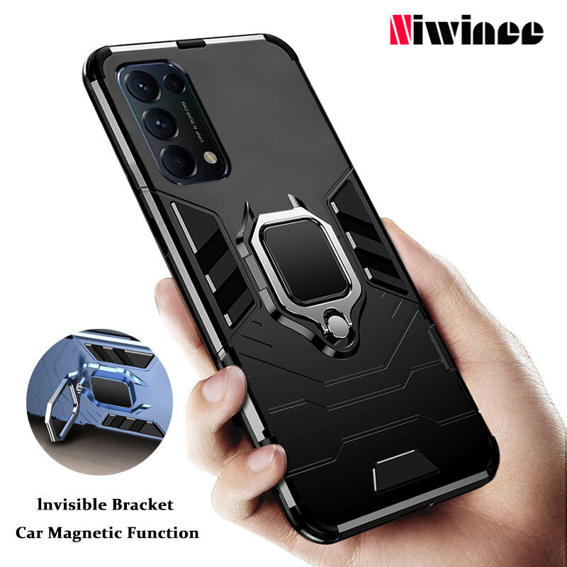 Case For OPPO Reno 11 Pro 5G/Reno 11 5G/Reno 8Z 5G /Reno 7Z 5G / Reno 7 5G / Reno 7 Pro 5G / Reno 5/ Reno 5 5G / Reno 6 5G / Reno 6Z 5G Hard Case Cover Stand Ring Design Shockproof Casing For OPPO Reno5 / OPPO Reno5 5G / Reno6 5G / Reno6 Z 5G
