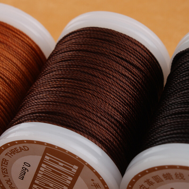 2021 Leather Craft Sewing Leather Round Wax Thread 0.6 mm Round Wax Thread