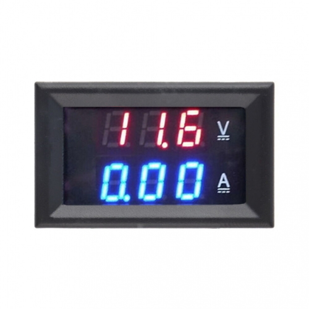 Original Aideepen 1PCS DC 100V 10A Blue+Red LED Voltmeter Ammeter Amp Dual Digital Volt Amp Meter