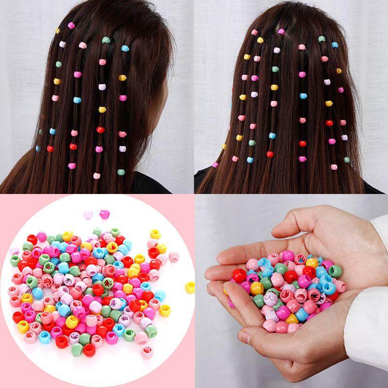 30PCS/Lot Mini Hair Claw Clips For Women Girls Candy Color Plastic Hairpins Hair Braids Maker Beads Hair Accessories