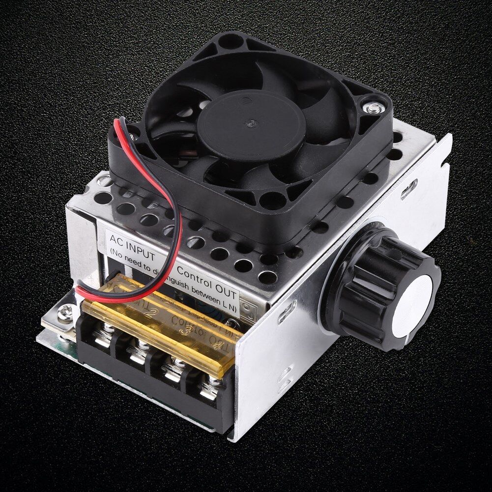 4000W SCR Electric Voltage Regulator Dimmer Temperature Motor Speed Controller With Fan