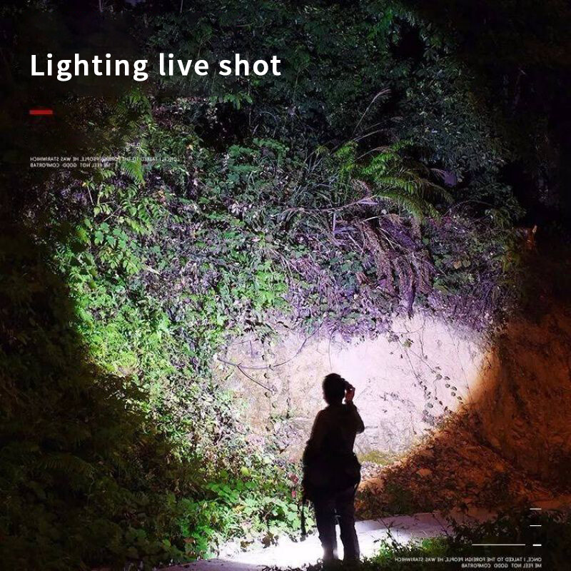 X-TIGER MINI SIZE Flashlight USB Charging Telescopic Flashlight Waterproof Concentrating Light Super Bright Long-range Flashlight Household Outdoor Mini Portable Flashlight