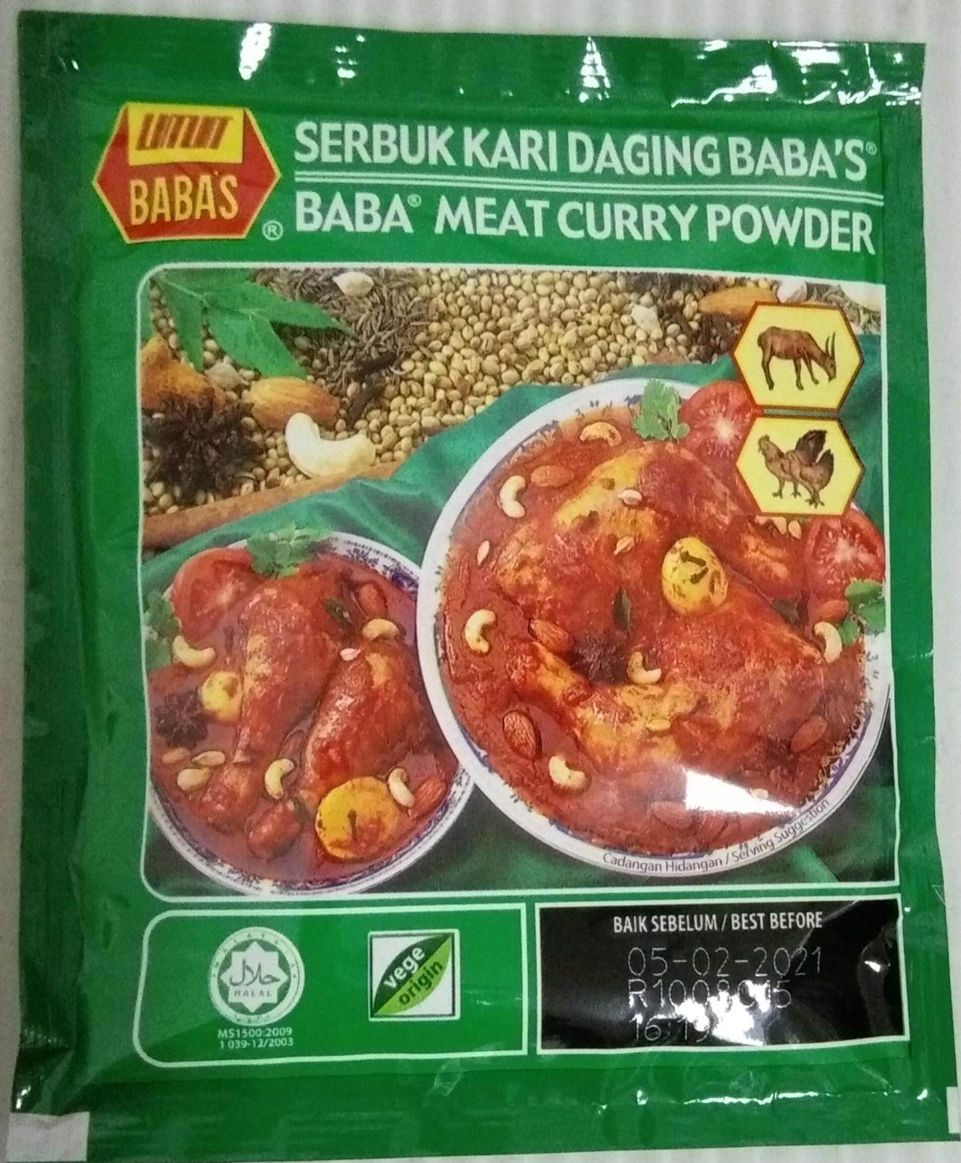 Babas Serbuk Kari Daging 25gm Lazada
