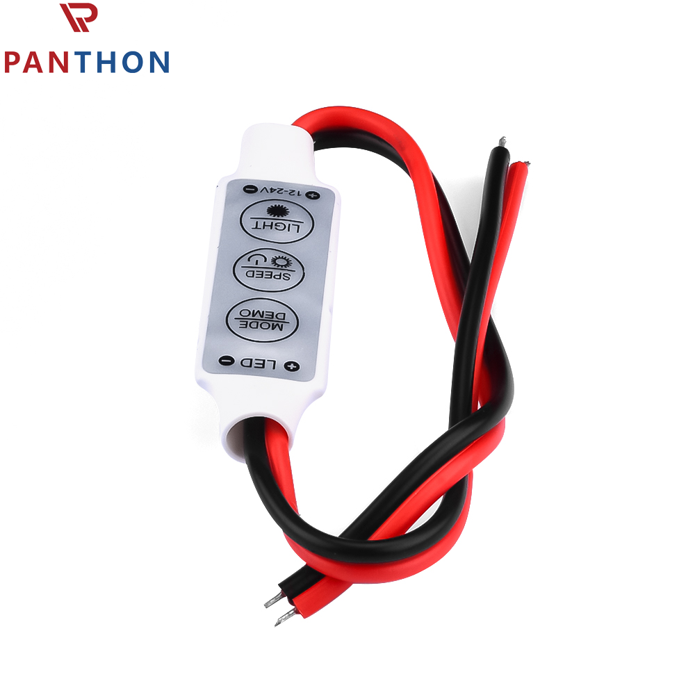 Panthon mini 12V dải đèn LED Bộ điều khiển làm mờ với 3528 5050 chuyển đổi