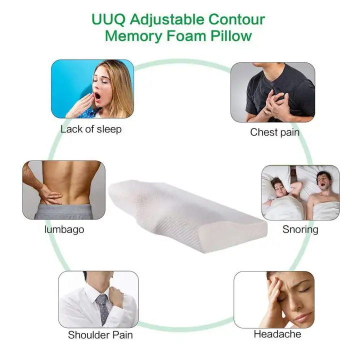 Sealavender Memory Foam Cervical Pillow Contour Design For