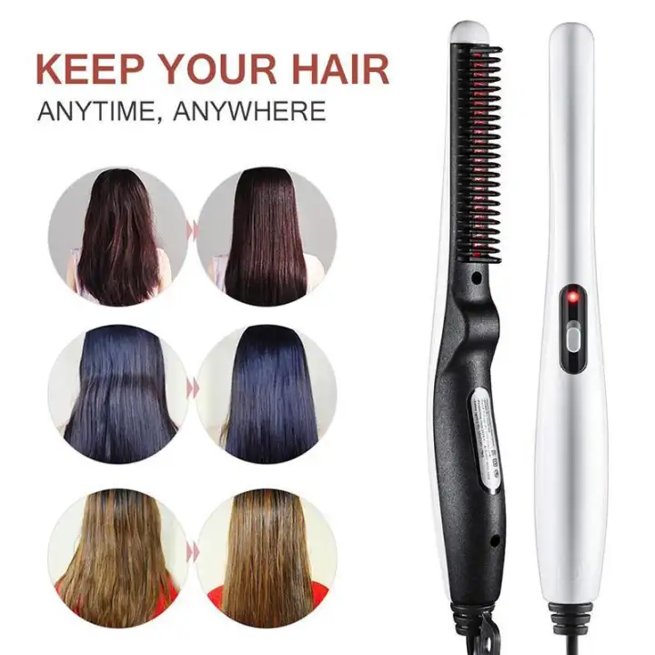 Goodgreat Beard And Hair Straightening Brush Electric Comb For Men