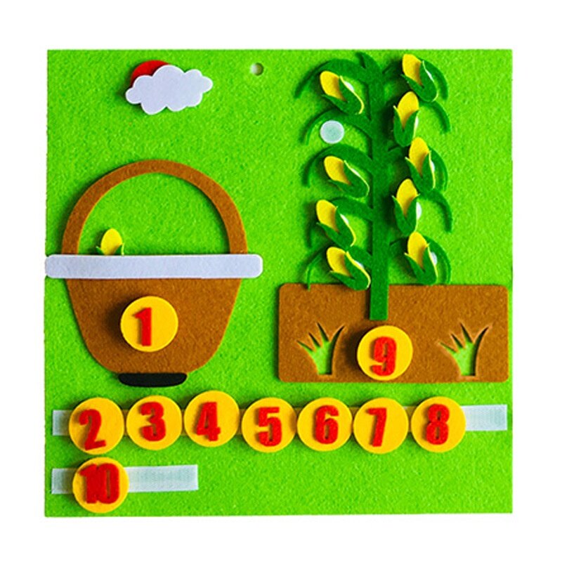 Trẻ em montessori đồ chơi toán học hái rau tự làm 3d ghép hình kỹ thuật số học mẫu giáo đầu đồ chơi học tập quà tặng