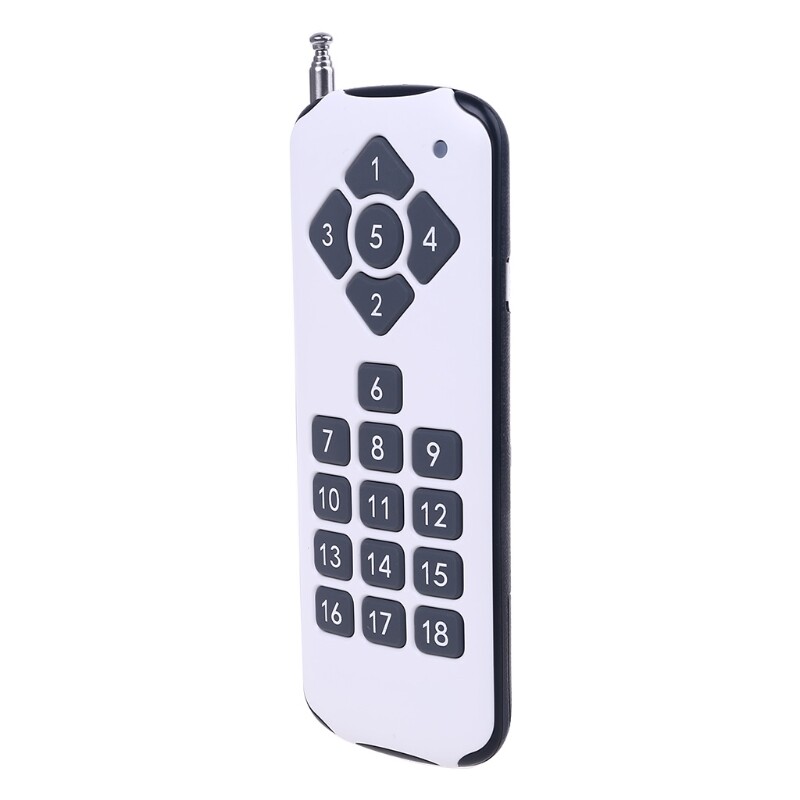 【Universal】18CH Channel RF ASK Remote Control 433MHz 18 Keys High Power Wireless Transmitter for Switch Alarm