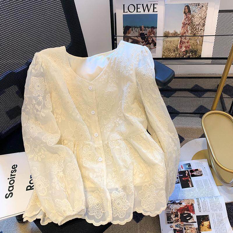 Spring and Autumn Blouse Women's Loose Top