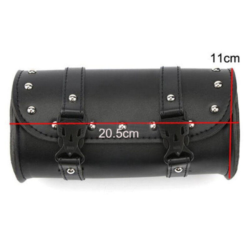 【High Quality+ In Stock】Universal Motorcycle Saddlebag Tool Bag Mounting Strap Round Fork Bag For Harley