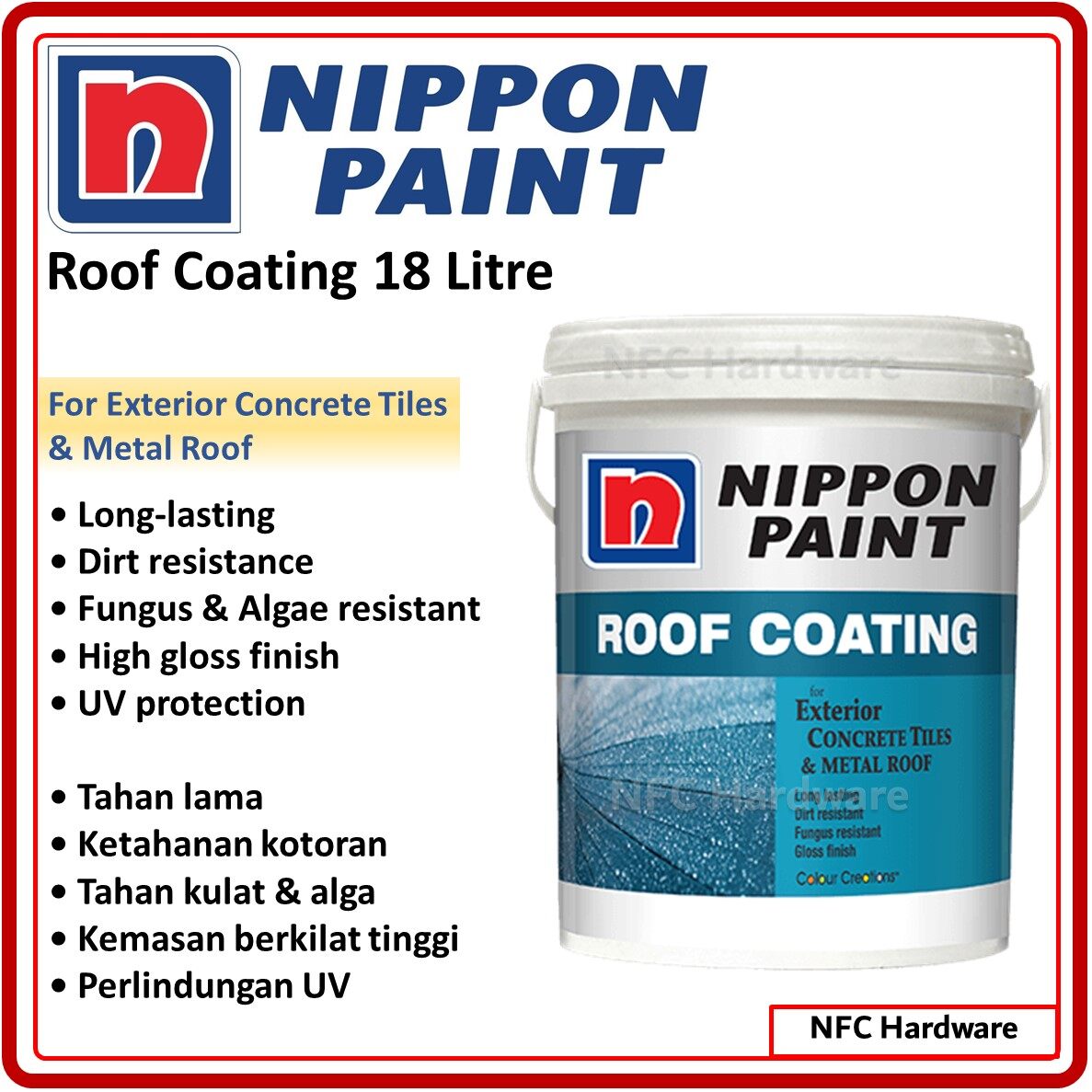 NIPPON PAINT Roof Coating 18 Litre Lazada