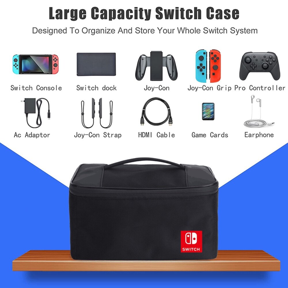 Ốp Lớn Bảo Vệ Mang Theo Cho Bảng Điều Khiển Oled Bộ Chuyển Đổi Nintendo & Switch Ốp Du Lịch Túi Lưu Trữ Bộ Điều Khiển Chuyên Nghiệp Cho NS Phụ Kiện Chơi Game