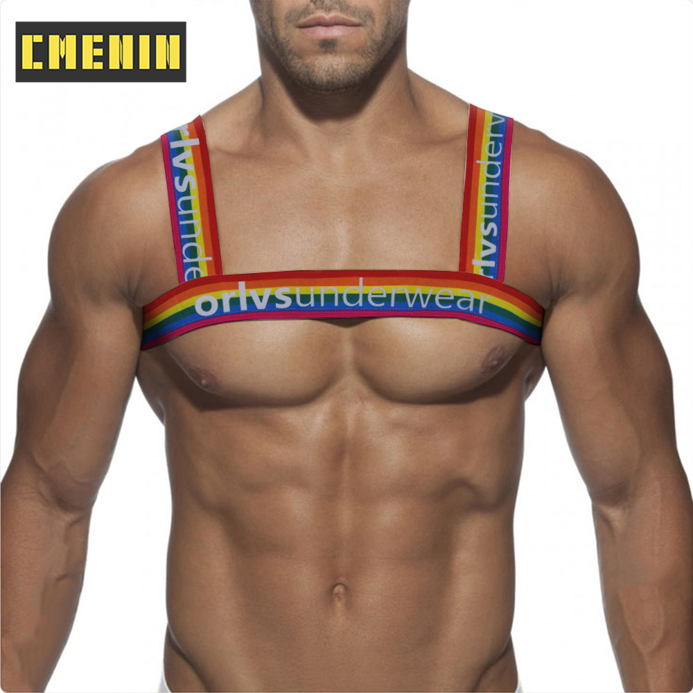 CMENIN ORLVS 1Pcs Nylon Fashion Sexy Men Tanks Party Harness Fitness Shoulder Strap Breathable Flexible Clubwear Body Chest Halter OR6607