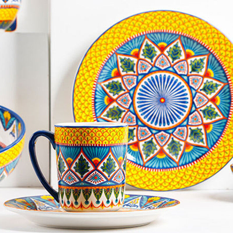 Omk phong cách Mỹ underglaze Cốc gốm 500ml cốc cà phê Havana loạt