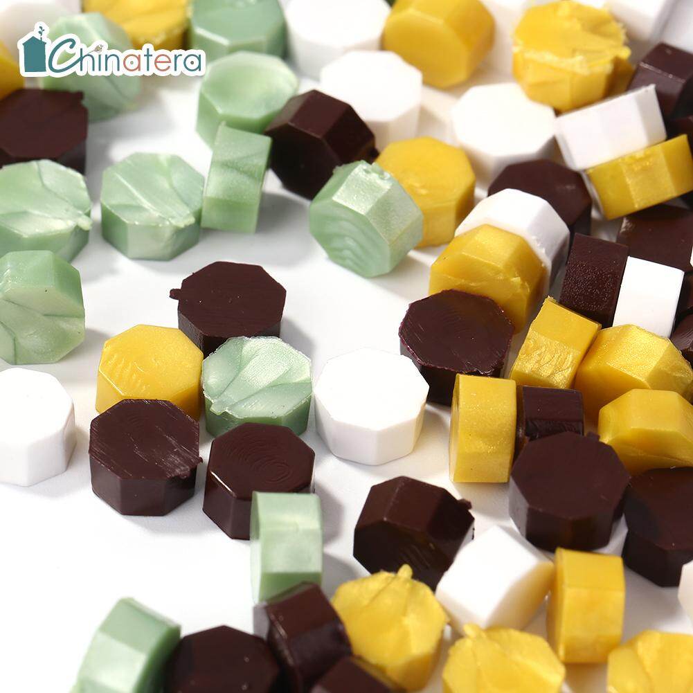 [Chinatera] 100pcs Vintage Octagonal Sealing Wax Beads for DIY Crafts Envelope Wedding Postcard Making Tools Ancient Lacquer Wax Seal Stamp Tablet Pill