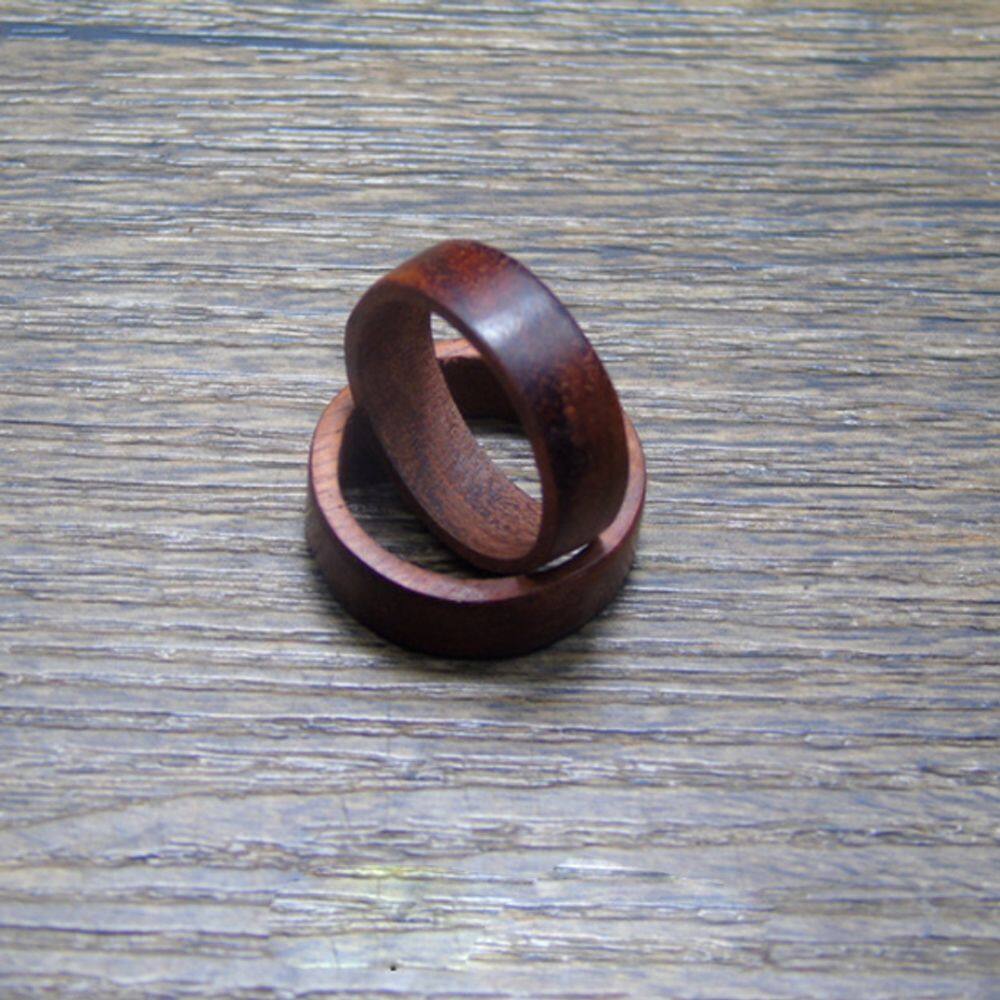 1 x Natural Wood Ring 2021 Trend Sandalwood Ebony Natural Wood Rings Pagan Retro Pull Finger Mens Ebony Finger Ring Jewelry Gift for Women Men