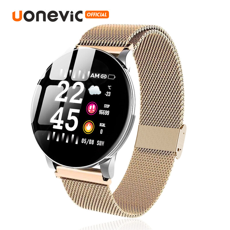 Đồng Hồ Thông Minh Uonevic W8 Màn Hình Cảm Ứng 38mm Chống Nước IP67 Dành Cho Nam Thời Gian Chờ Dài Theo Dõi Sức Khỏe Nhịp Tim Nhắc Nhở Vận Động Tương Thích Điện Thoại Android IOS