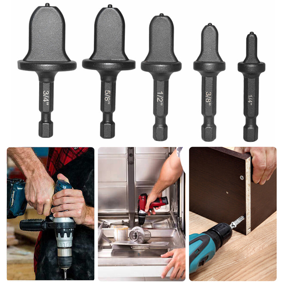 5pcs Hexagonal Handle Tube Expander Air Conditioner Drill Bit Pipe Flaring