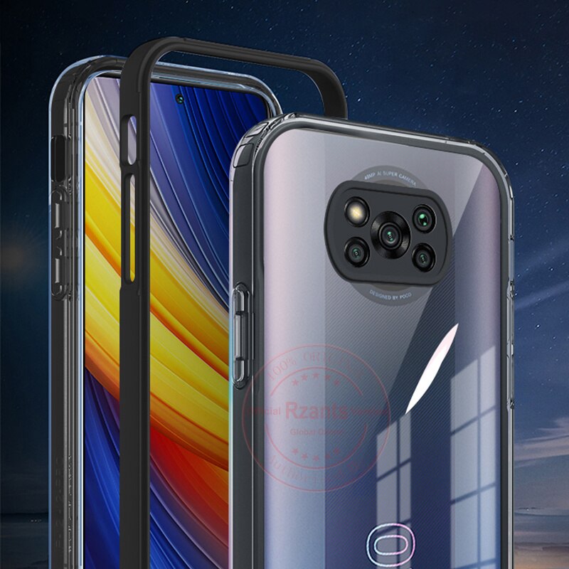 Rzants For Xiaomi Poco X3 X3 NFC X3 Pro Case Soft [Night elf] Cover TPU Push-pull camera anti-drop ring Case Clear