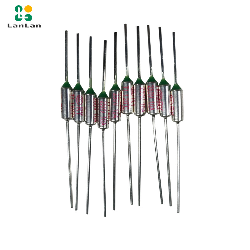 Lanlan 10 Pieces Thermal Fuse 72-270 Degree Temperature 250v 10a Metal Thermal Fuse Temperature Control Switch