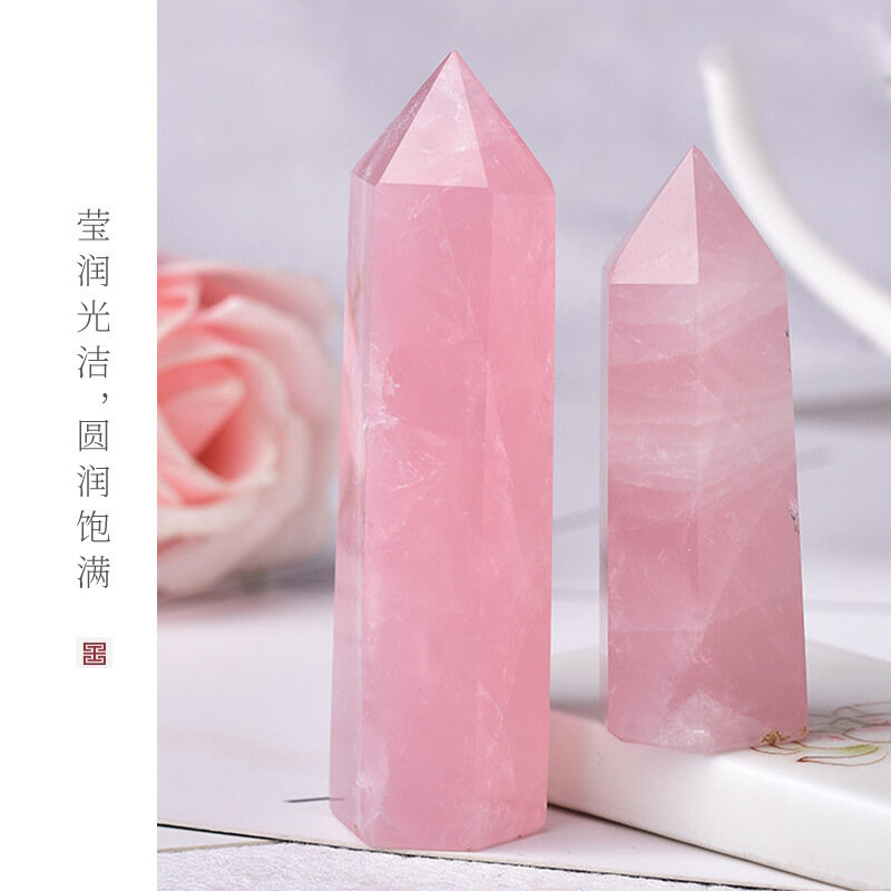 70-80mm tinh thể tự nhiên lăng kính lục giác một đầu nhọn cột, vật liệu khác nhau, tinh thể đá thô, kích thước lớn