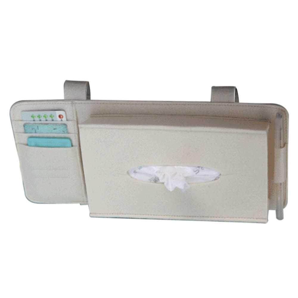Fashion Car Styling Case Sun Visor Type Wool Felt Hanging Tissue Box Car Napkin Holder Vehicle Accessories Pocket Organizer Pouch Card Storage