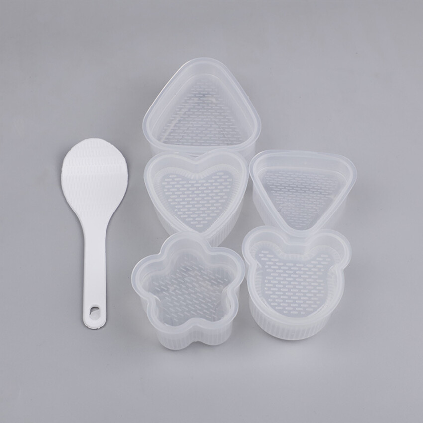 Sushi Making Kit,Sushi Mold 5 Pcs Diy Sushi Triangle Heart Making Kit Sushi Cooking Tools