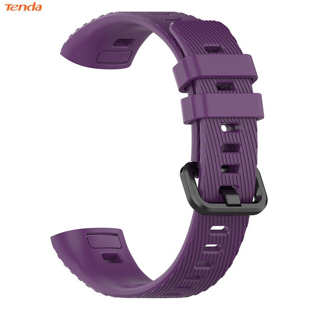 Silicone Watchband Bracelet Strap w/Buckle for Huawei Band 4 Pro TER-B29S