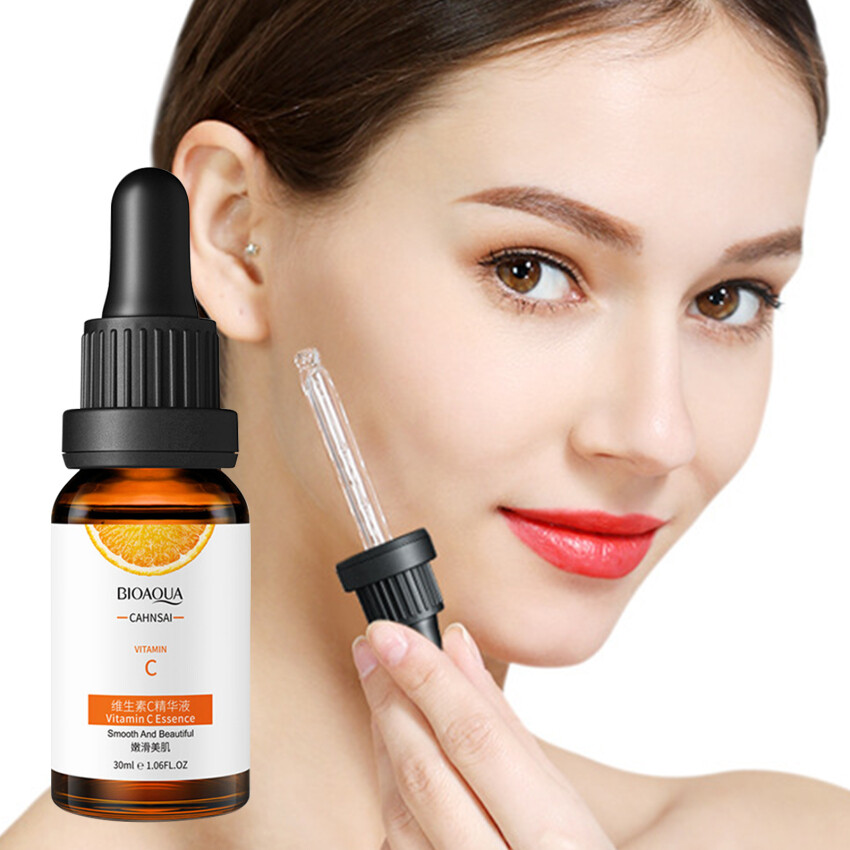 BIOAQUA Vitamin C Face Essence Anti Oxidation Whitening Brightening Moisturizing Hydrating Oil Control Shrink Pore Anti Aging Anti Wrinkle Facial Serum Skin Care 30ml