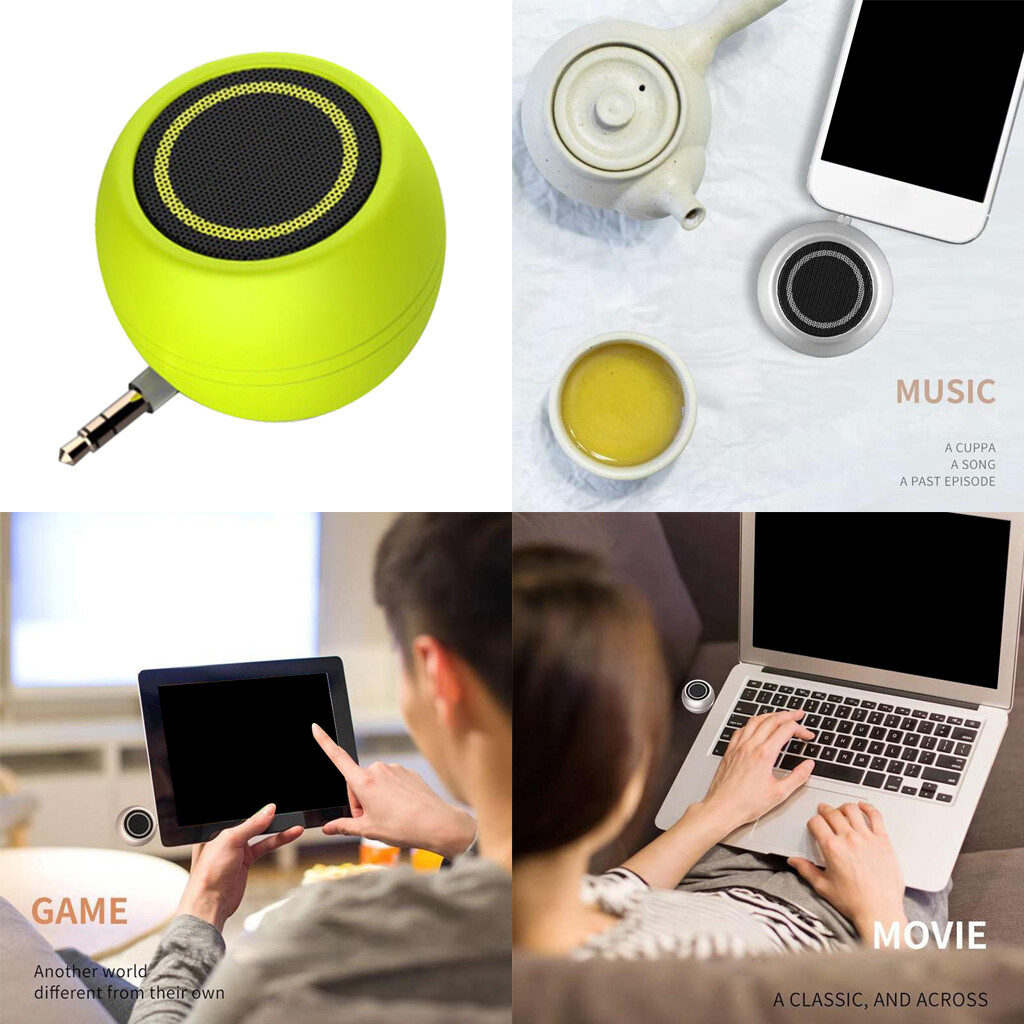 Baoblaze Mini Speaker 3.5mm Jack AUX Music Audio Player for Phone Notebook