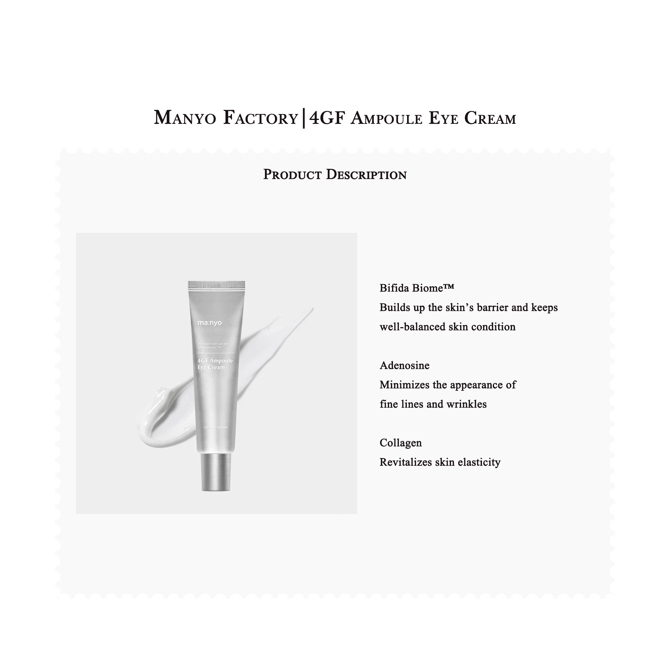 Manyo Factory | 4gf Ampoule Kem mắt (30ml)