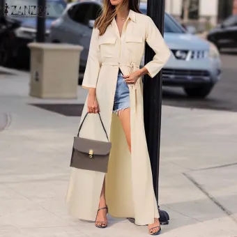 maxi shirt dress with sleeves