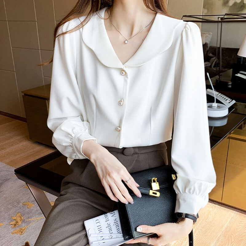 CHICCHIC Áo sơ mi dài tay áo thời trang nữ